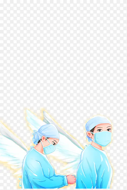 护士节手绘护士翅膀白衣天使国际护士节