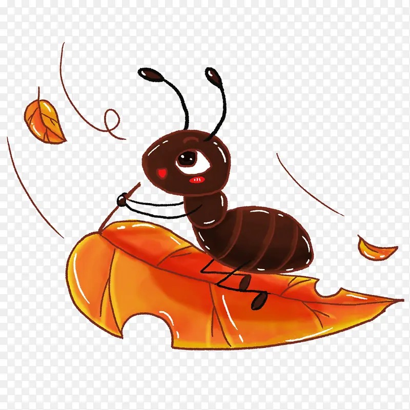 可爱卡通立秋蚂蚁