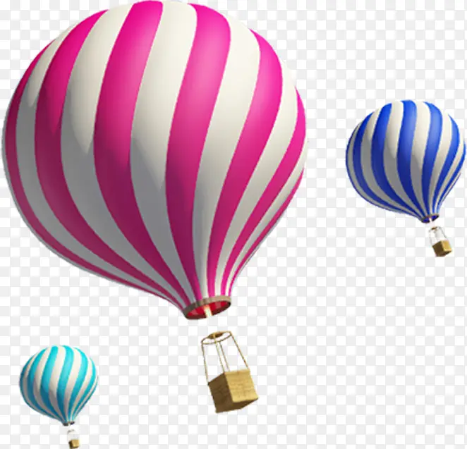 漂浮的的热气球