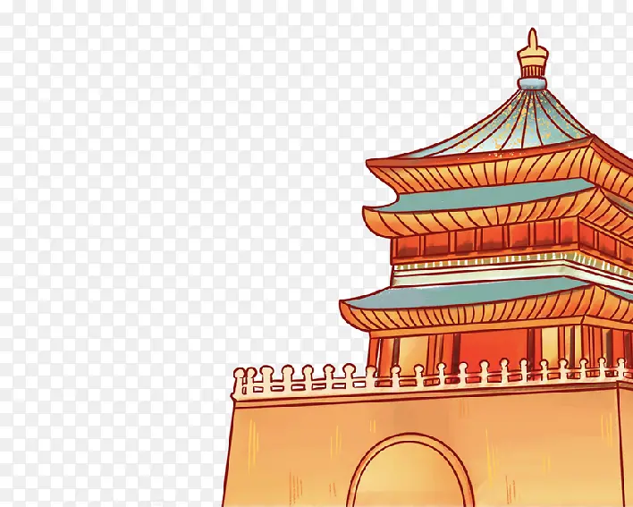中国风格城墙