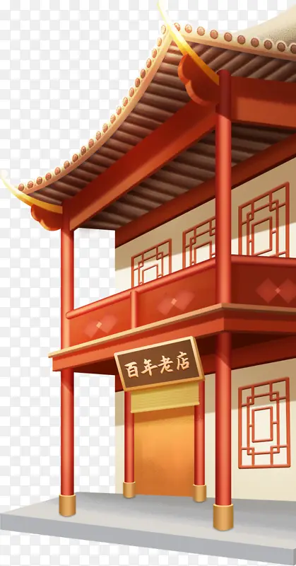 传统中国风，古楼，百年老店，建筑