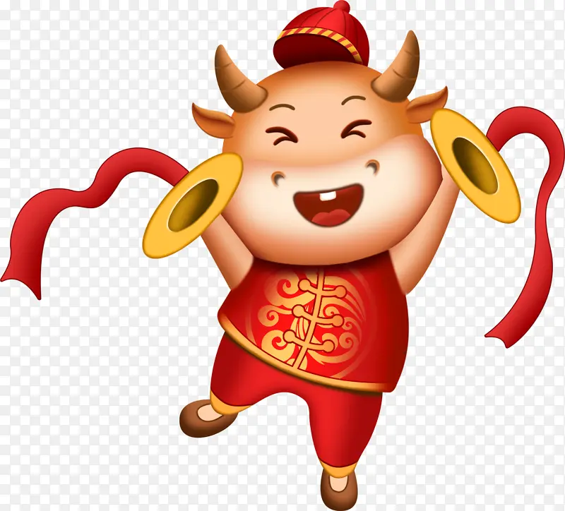卡通牛年元素02PNG图片素材下载_图片编号qlggjogv-免抠素材网