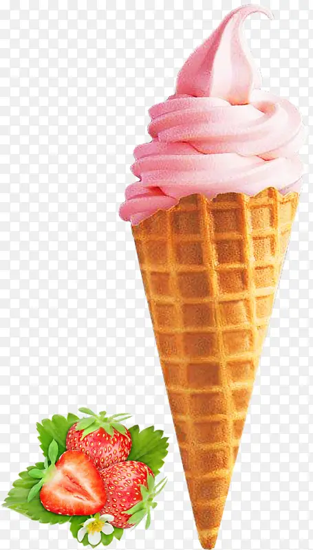 草莓冰淇淋png