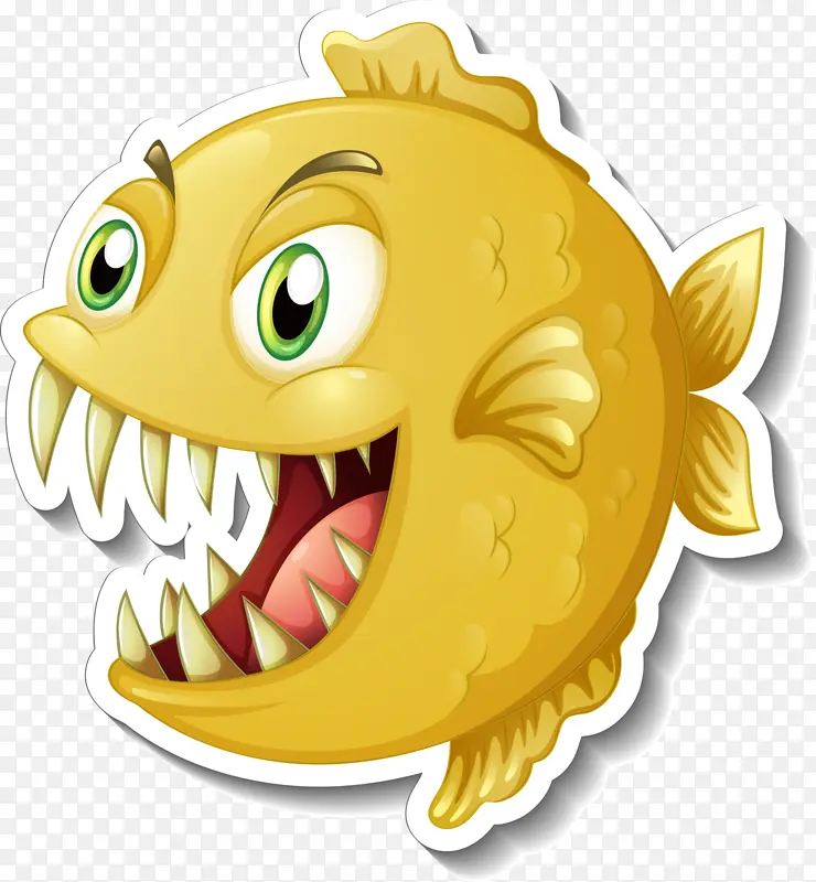 黄色凶狠小鱼