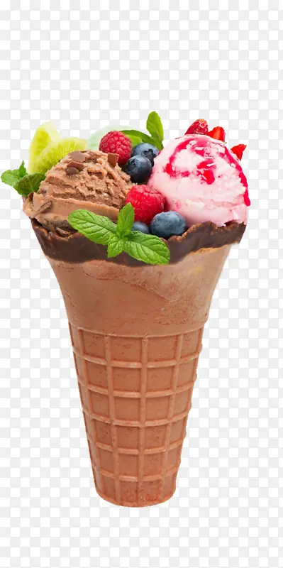 山莓草莓蓝莓冰淇淋