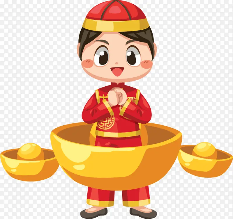 新年大吉福娃元宝