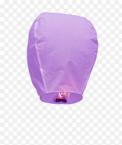 紫色孔明灯素材