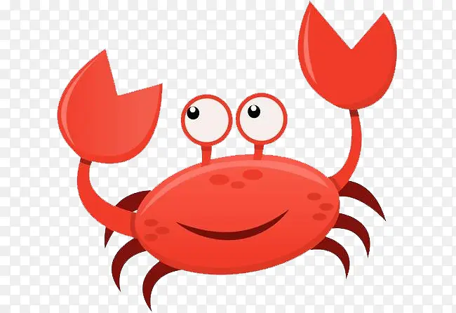 红色卡通小螃蟹