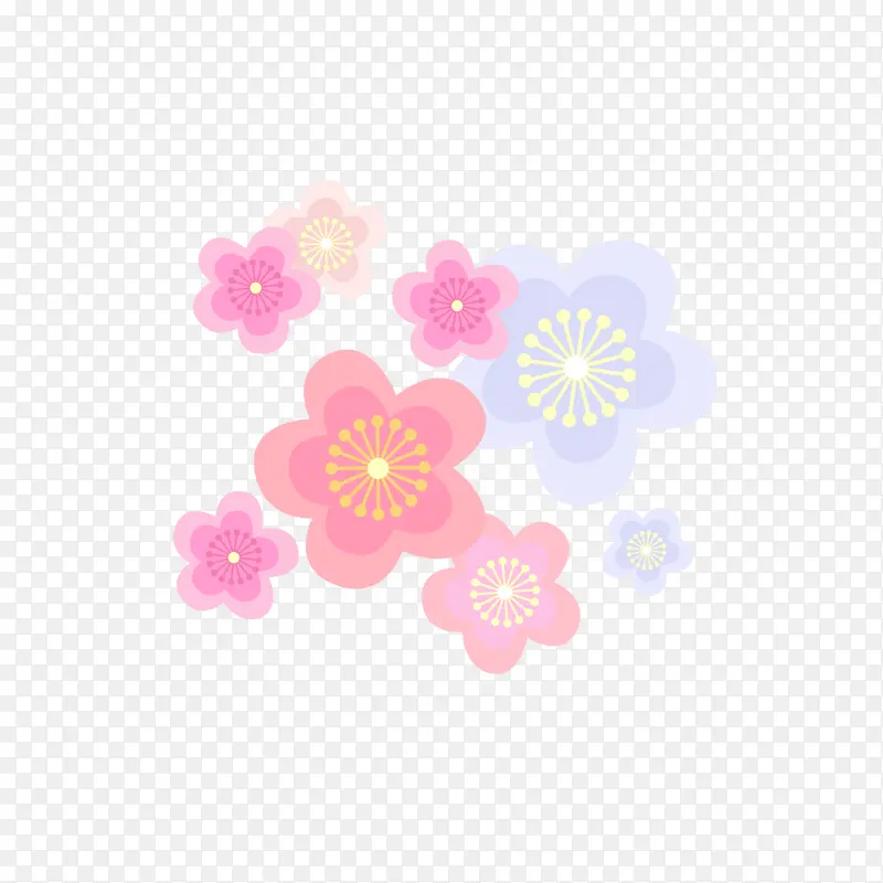 五彩花朵小清新