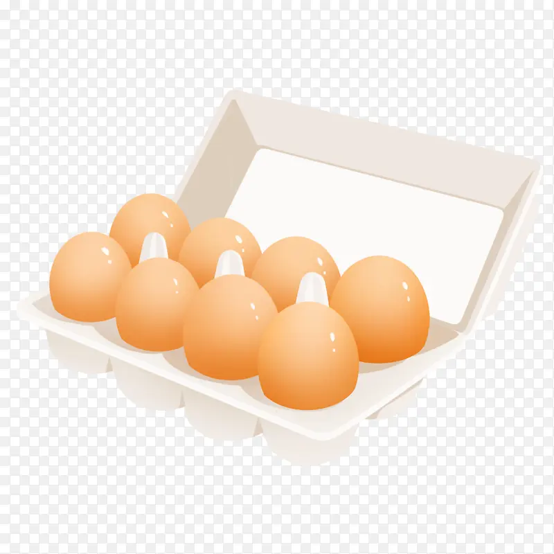 原创手绘盒装鸡蛋插画素材