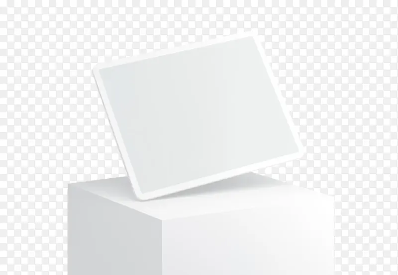纯白3D放置台平板电脑