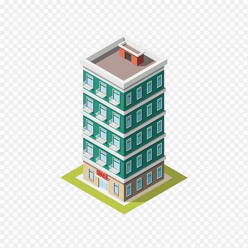 模型矢量图公寓住宅大楼