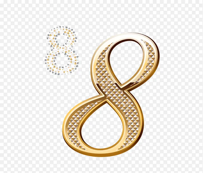 质感数字 钻石数字5  金属数字