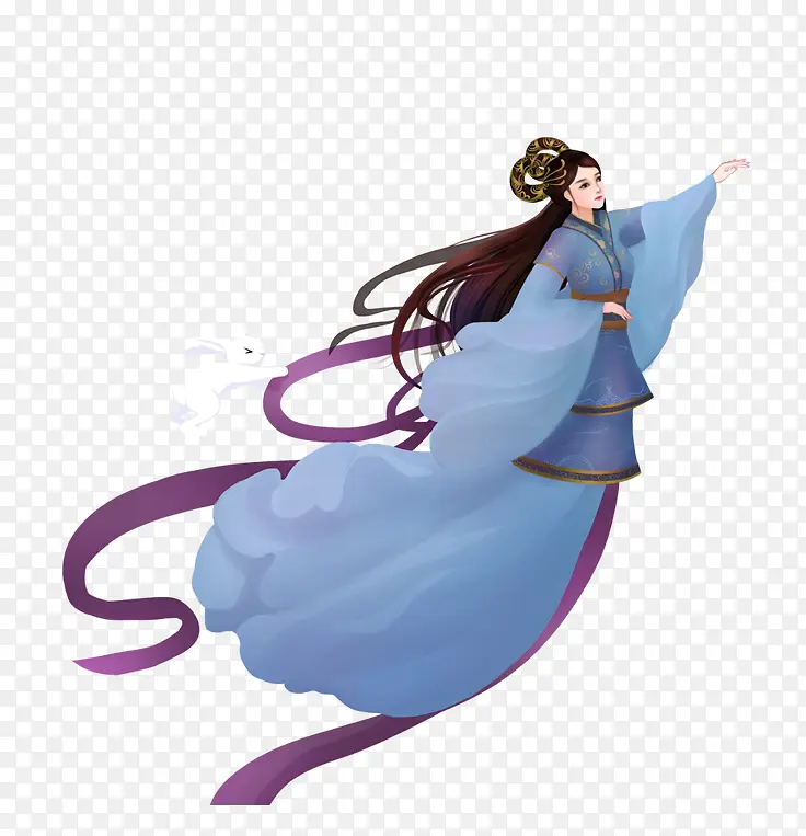 中秋佳节，嫦娥奔月图