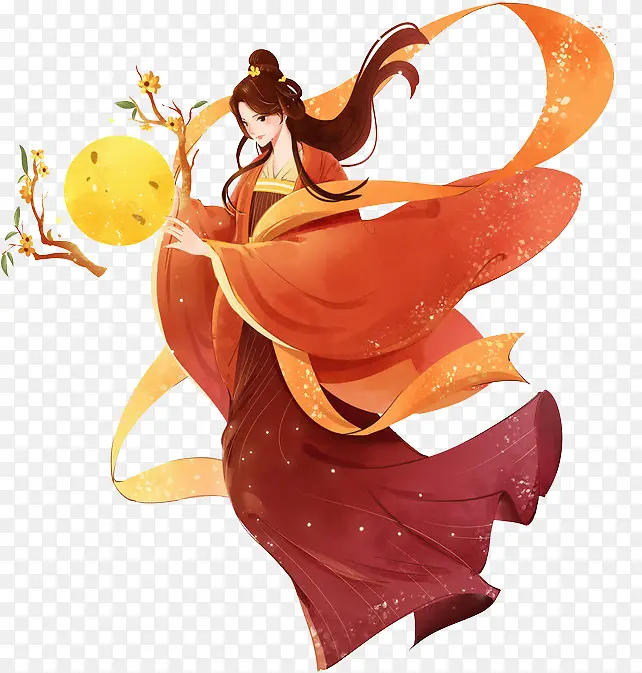 中秋节嫦娥和月亮古风