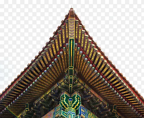 中国宫殿屋角透明素材