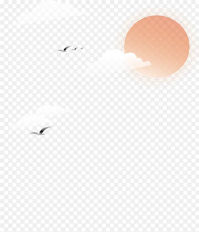 旭日流云与海鸥