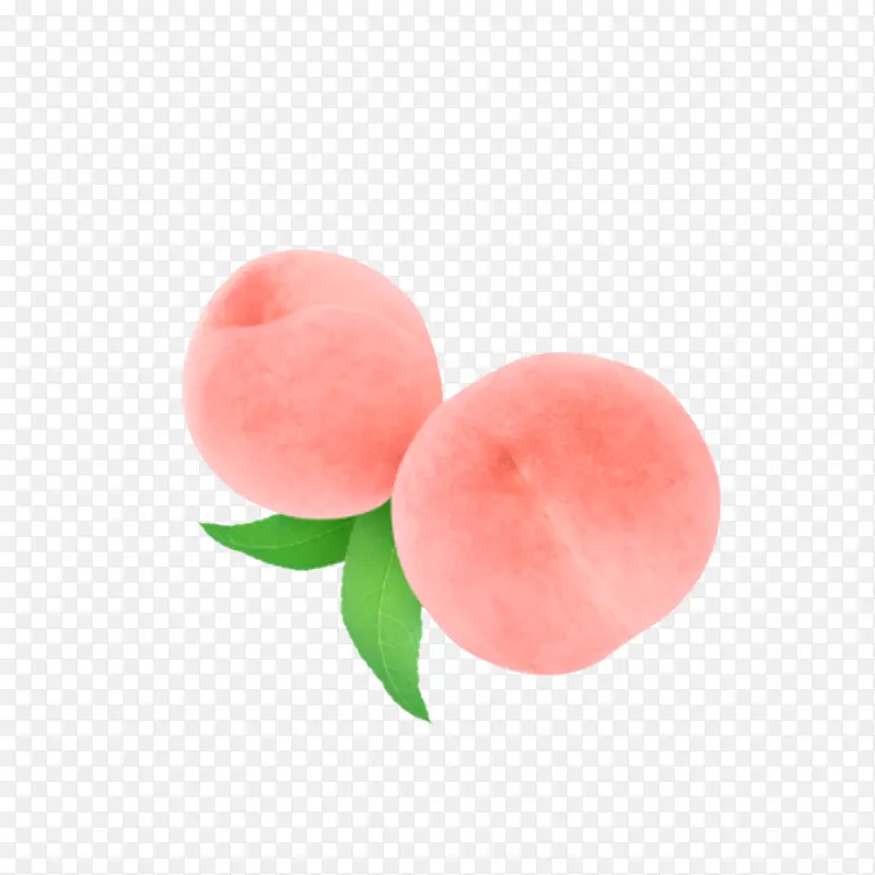 水果水蜜桃，手绘，可爱