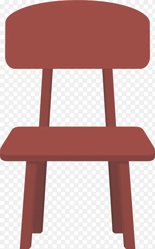 酒红色手绘椅子