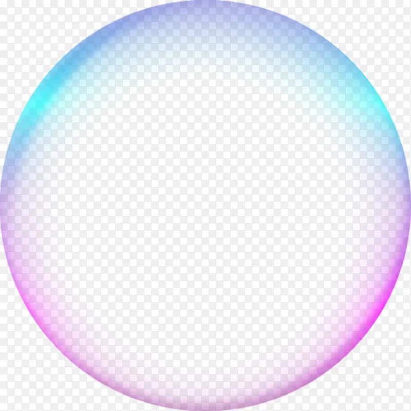 彩色圆环气泡透明图