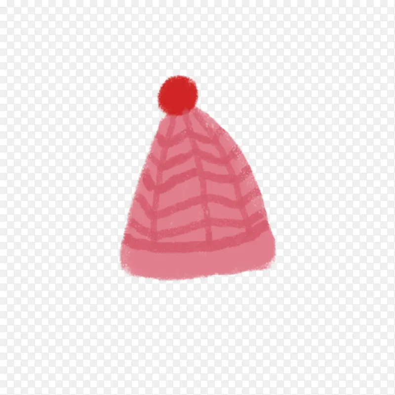 粉红色毛帽子