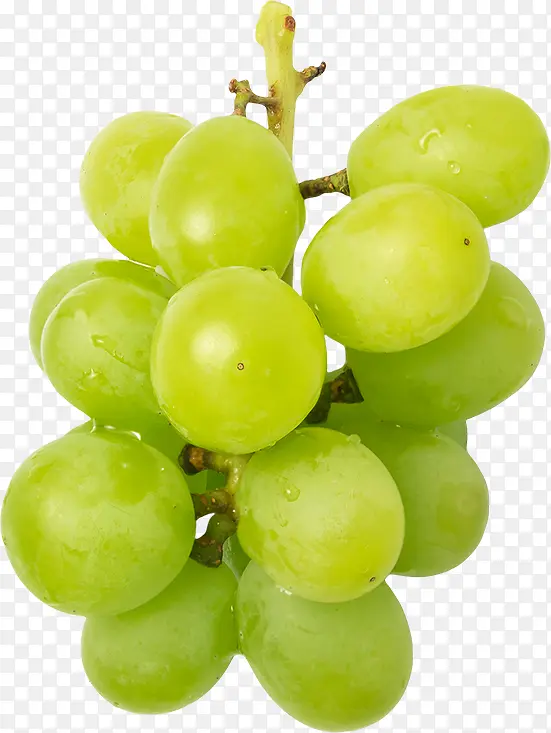 一串新鲜的绿葡萄