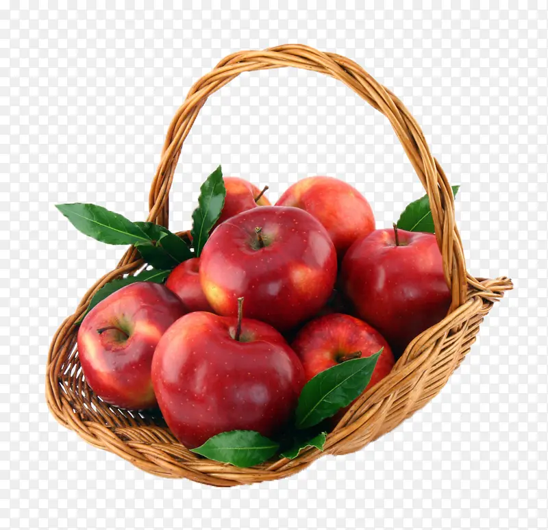 一大篮子红苹果