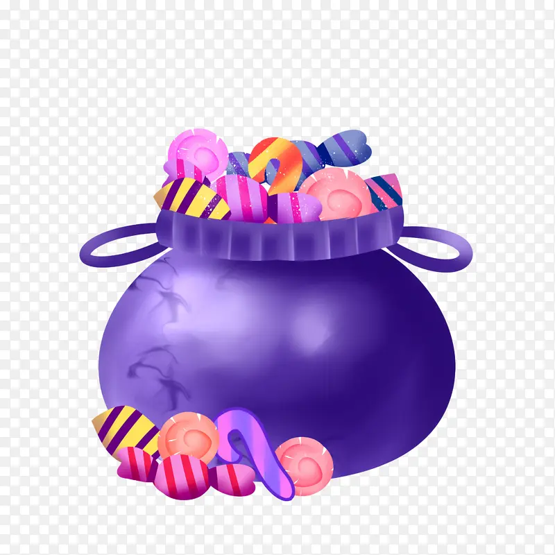万圣万圣节紫色糖果罐