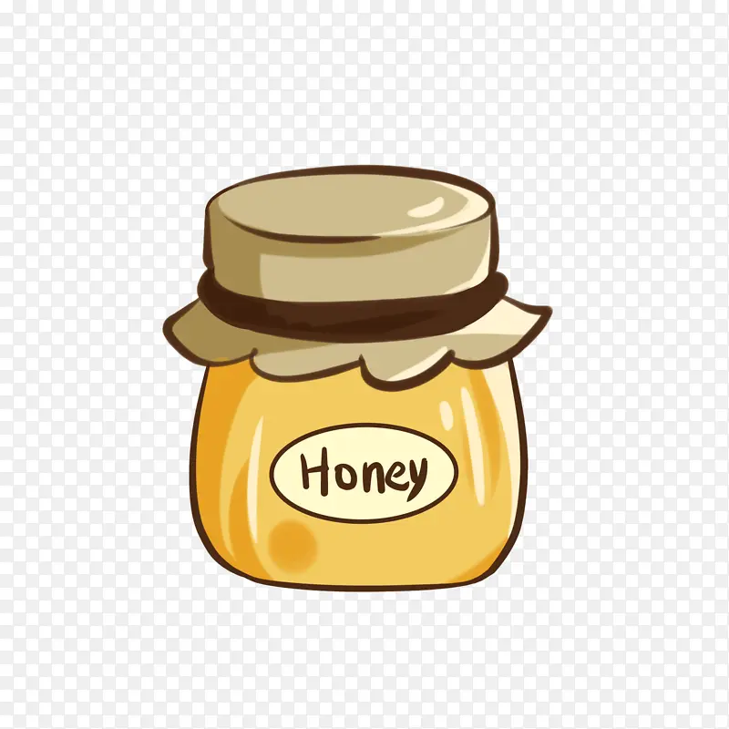 养生蜂蜜瓶装蜂蜜插画