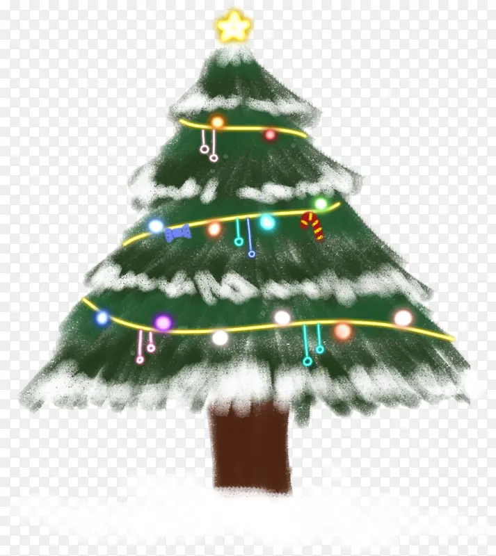 圣诞节可爱简单的圣诞树