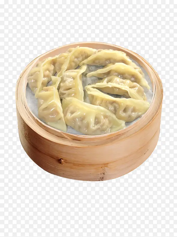 黄色蒸饺饺子