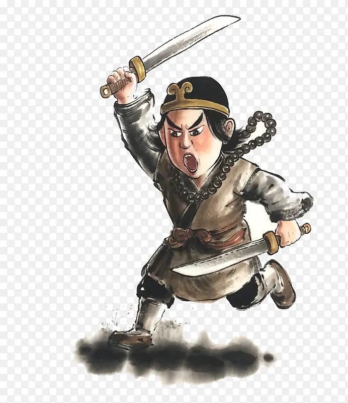 手绘卡通水浒英雄武松