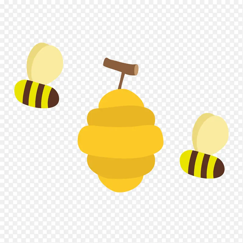 小蜜蜂和蜂窝png