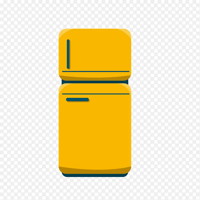 黄色电冰箱电器卡通