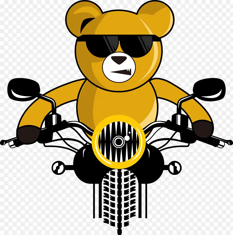 骑摩托车的小熊