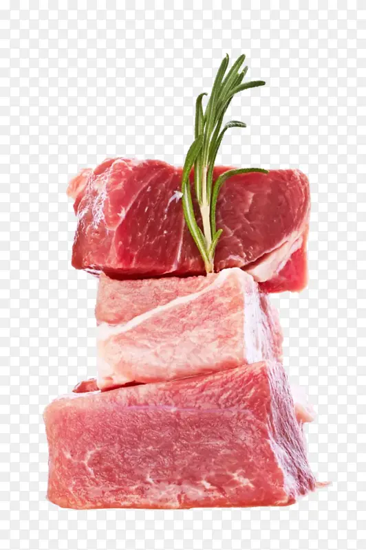 鲜肉堆叠食物
