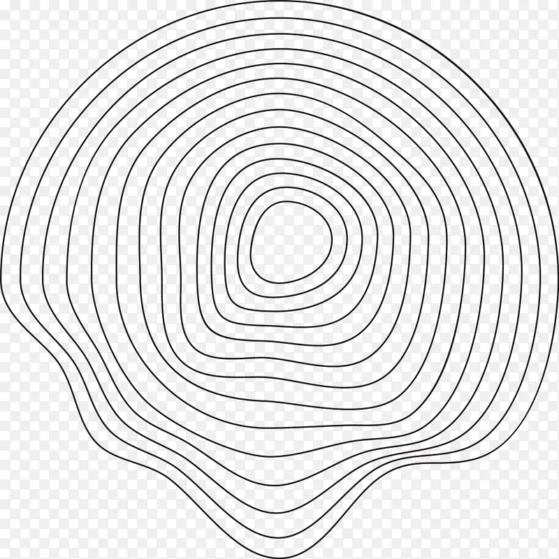 树轮圆形线条素材
