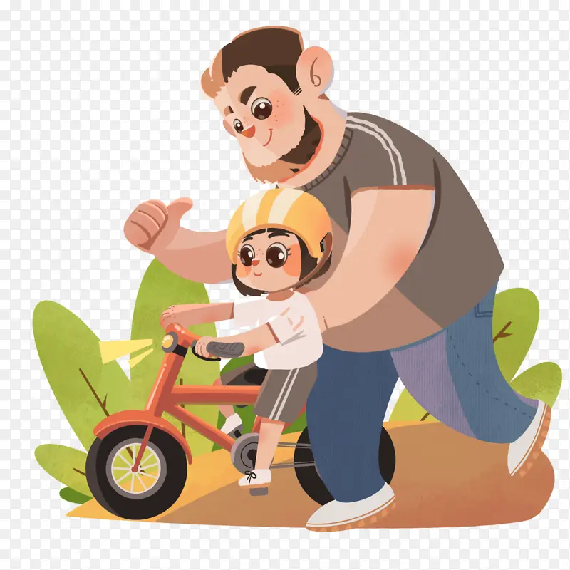 父亲节 我的父亲 骑车 图案