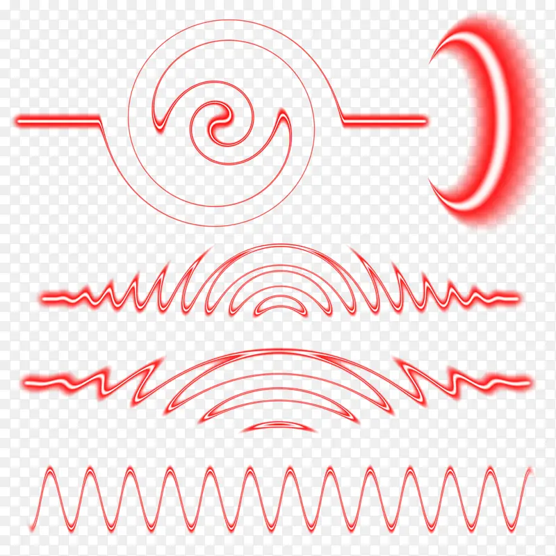 红色霓虹光效素材