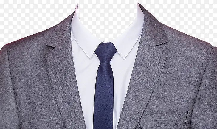 灰色西装领带