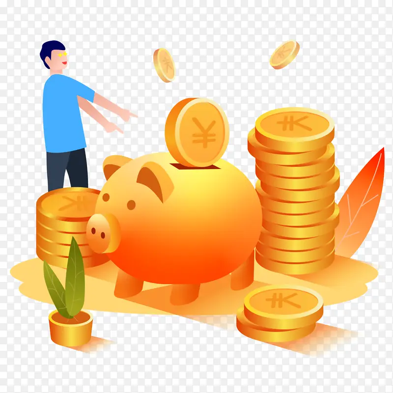 贷款金币插画PNG图片素材下载_图片编号ybvvxjmn-免抠素材网