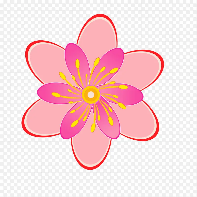 一朵简单的粉色小花