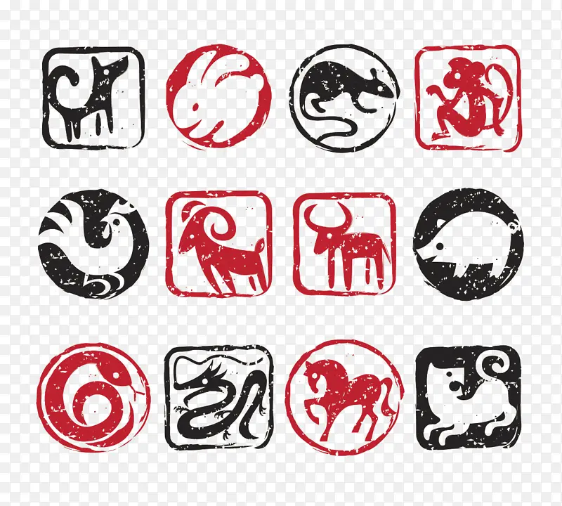 12生肖图标素材