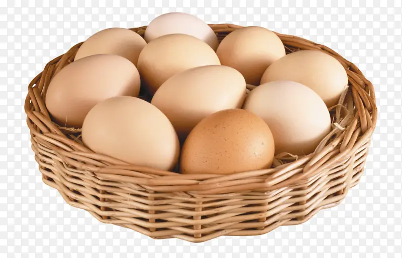 一筐新鲜的鸡蛋