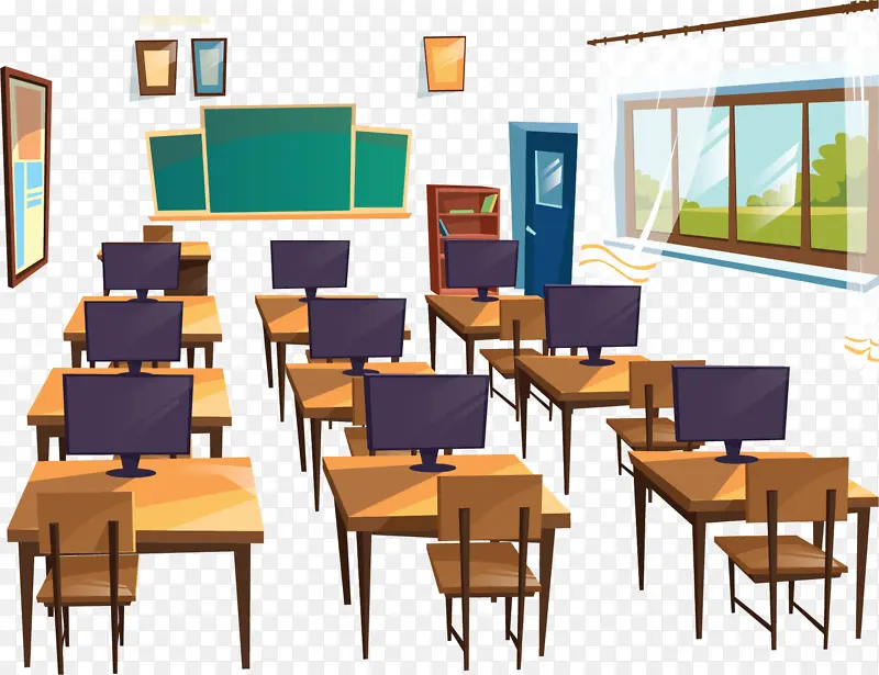 学校开学电脑教室