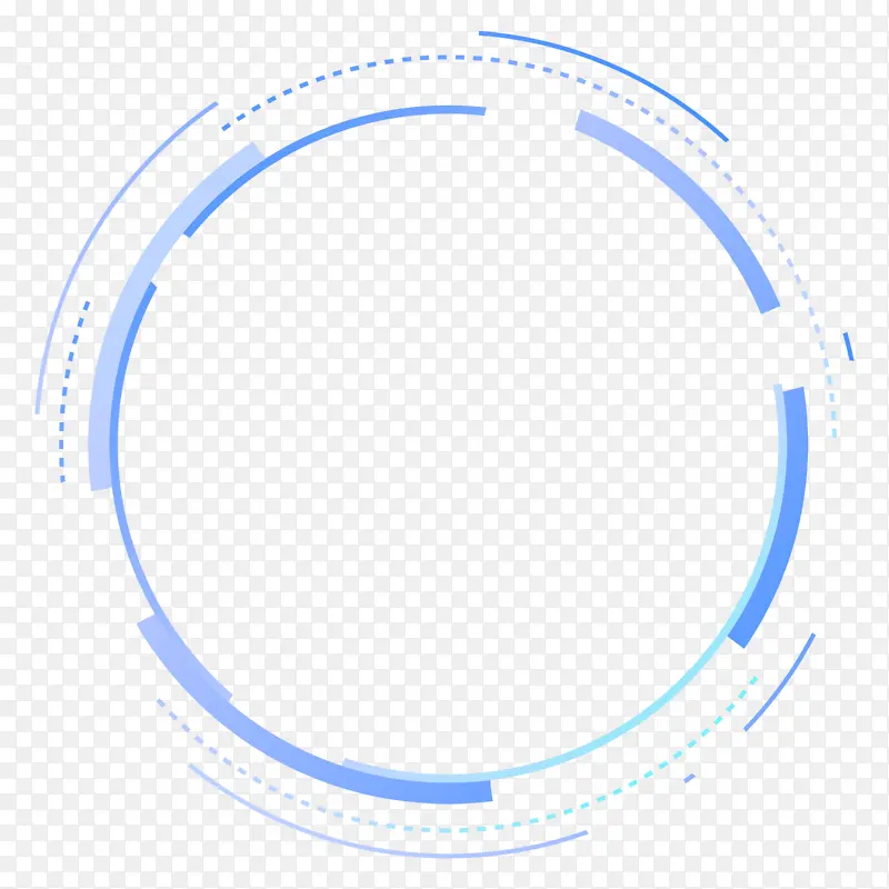 蓝色简约科技圆圈