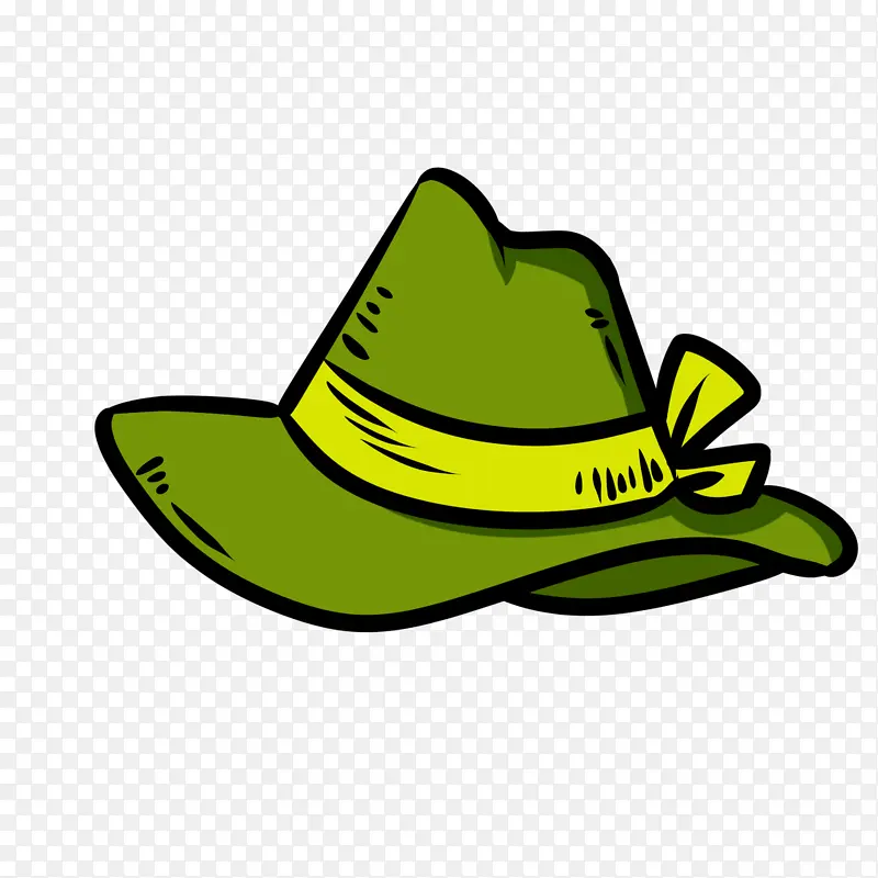 绿色的帽子设计矢量图