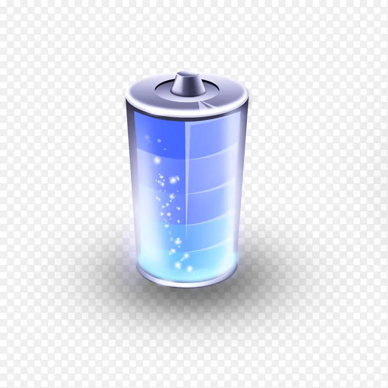 透明蓝色电池图标