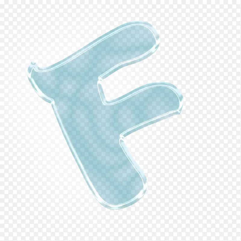 玻璃字母效果立体字体f