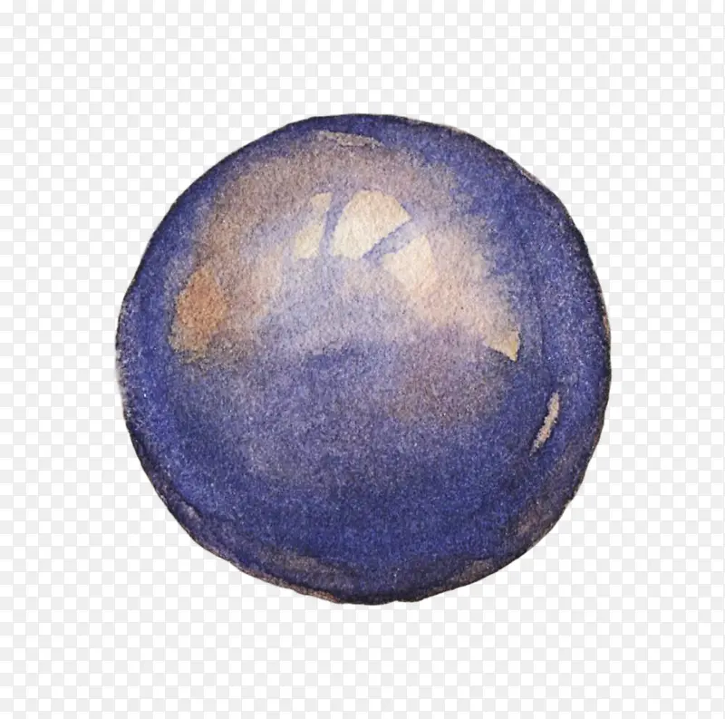 插画风格画圆球石球玻璃球金属球